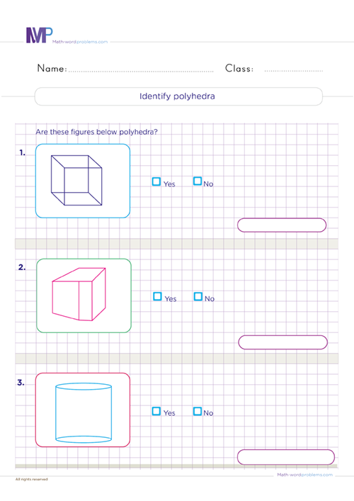 Identify polyhedra worksheet
