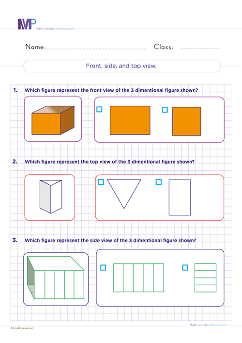 Front side abr top view worksheet