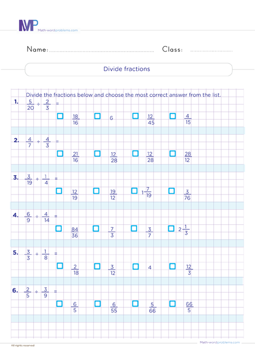 divide-fractions-6th-grade worksheet