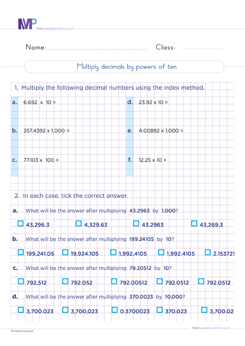 multiply-decimals-by-powers-of-ten-in-6th-grade worksheet