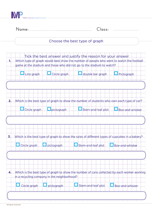 Choose the best type of graph worksheet