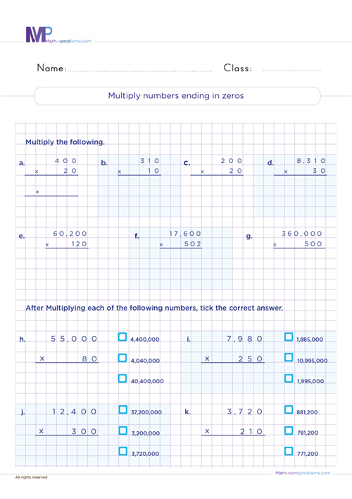 multiply-numbers-ending-with-zeros worksheet