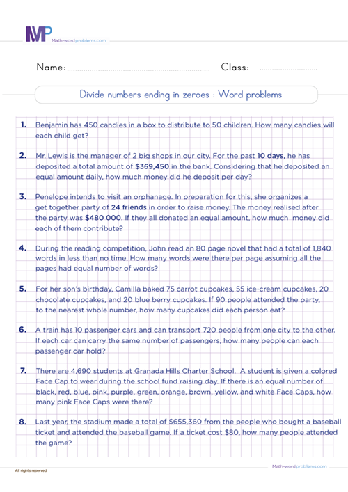dividing-whole-numbers-ending-in-zeros-word-problems worksheet